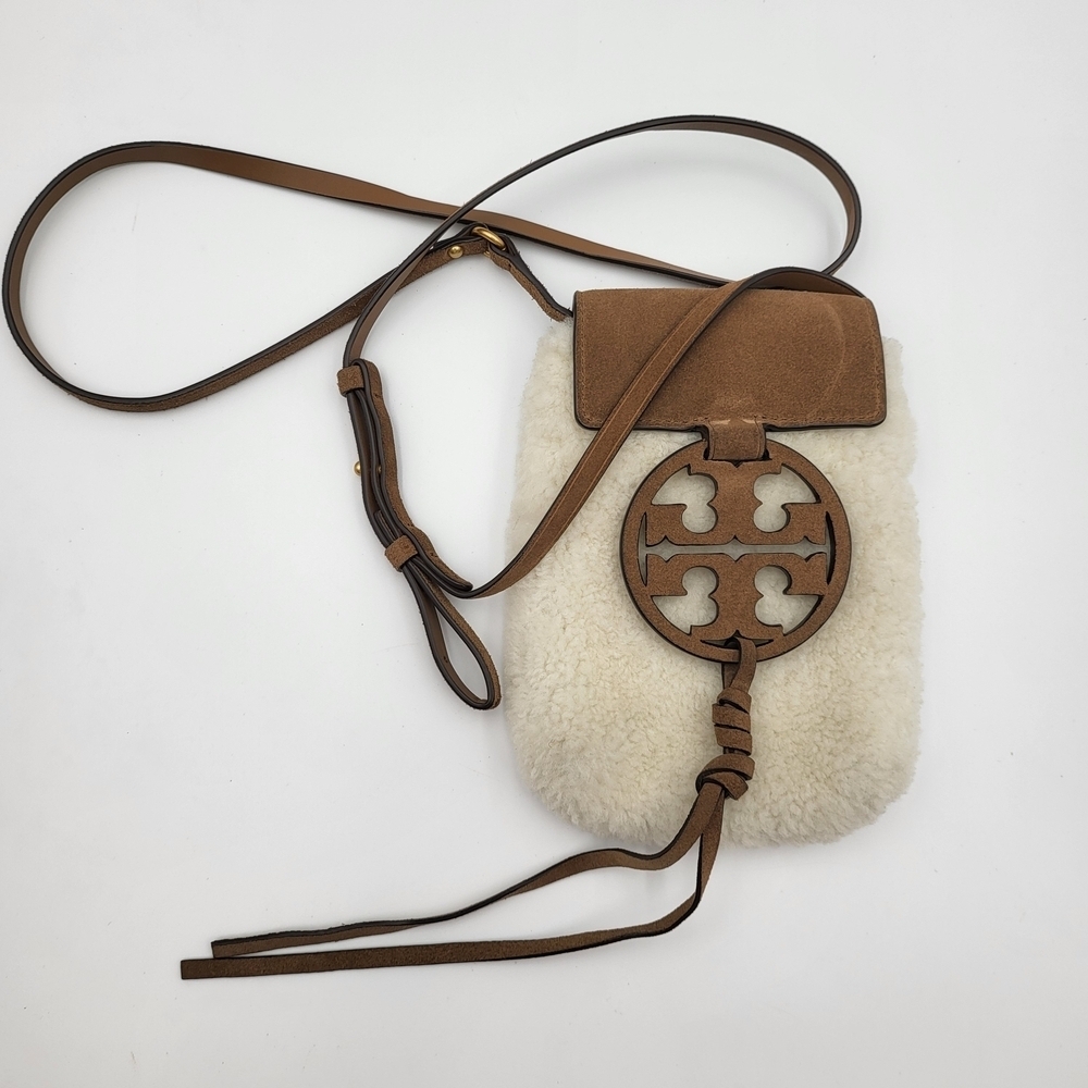 Tory Burch Boa Mirror Shoulder Sling Bag with Flap.